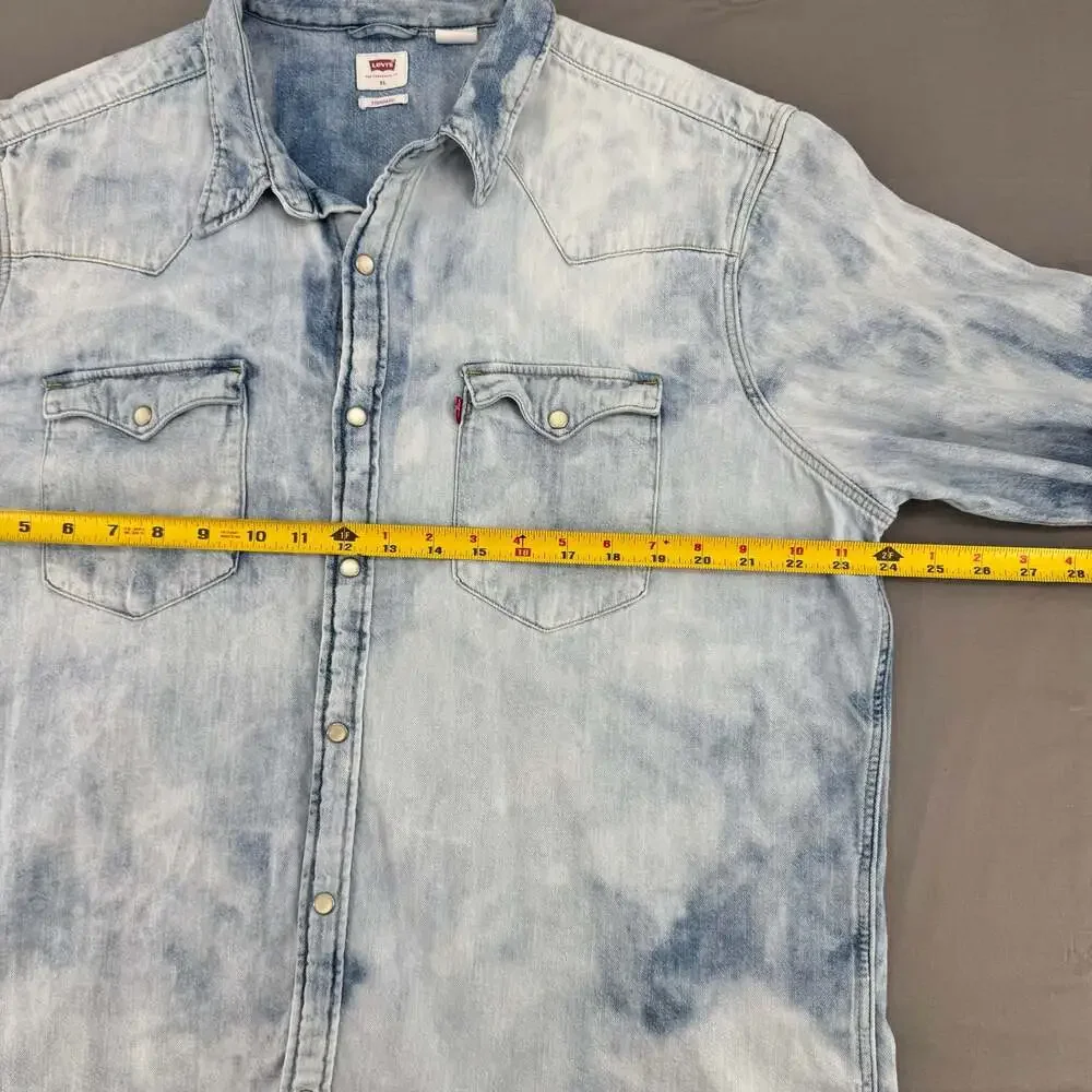 Levi's Classic Western Standard Fit Denim Shirt - Light Wash - XL